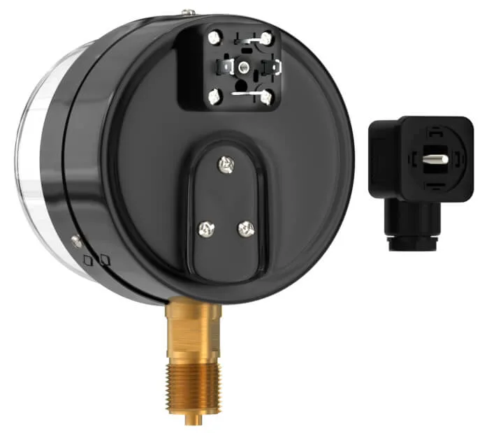 Вакуумметры, мановакуумметры, манометры электроконтактные пылевлагозащищенные ДВ2010ф, ДА2010ф, ДМ2010ф IP53 (Диаметр: 100 мм)