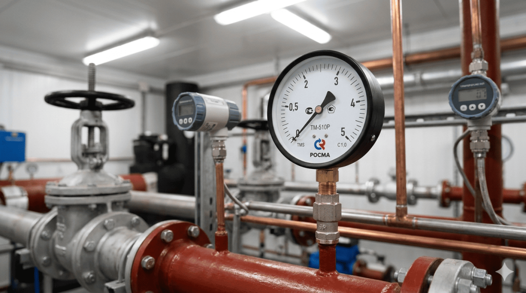 контроль давления в трубопроводах